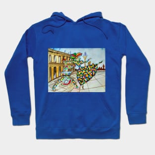 Arlecchino and Colombina. Carnival of Venice. Hoodie